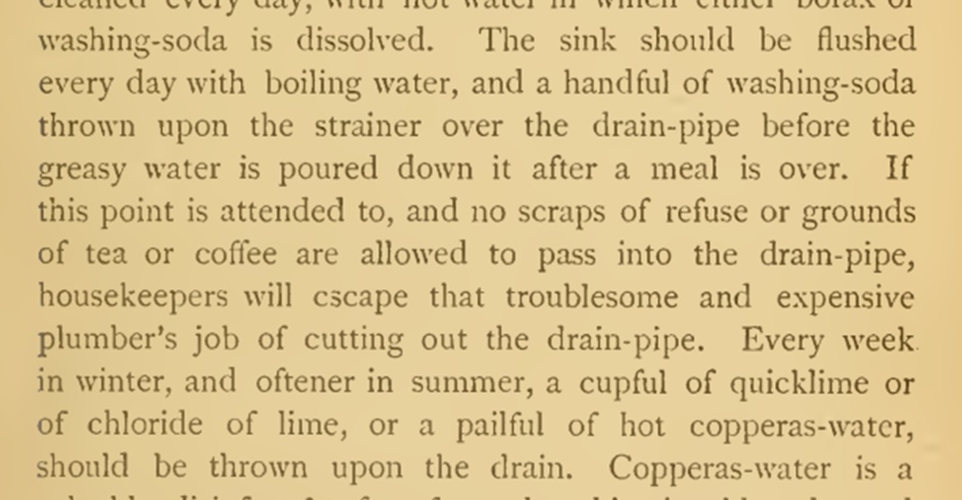 Cleaning Drains 1880s