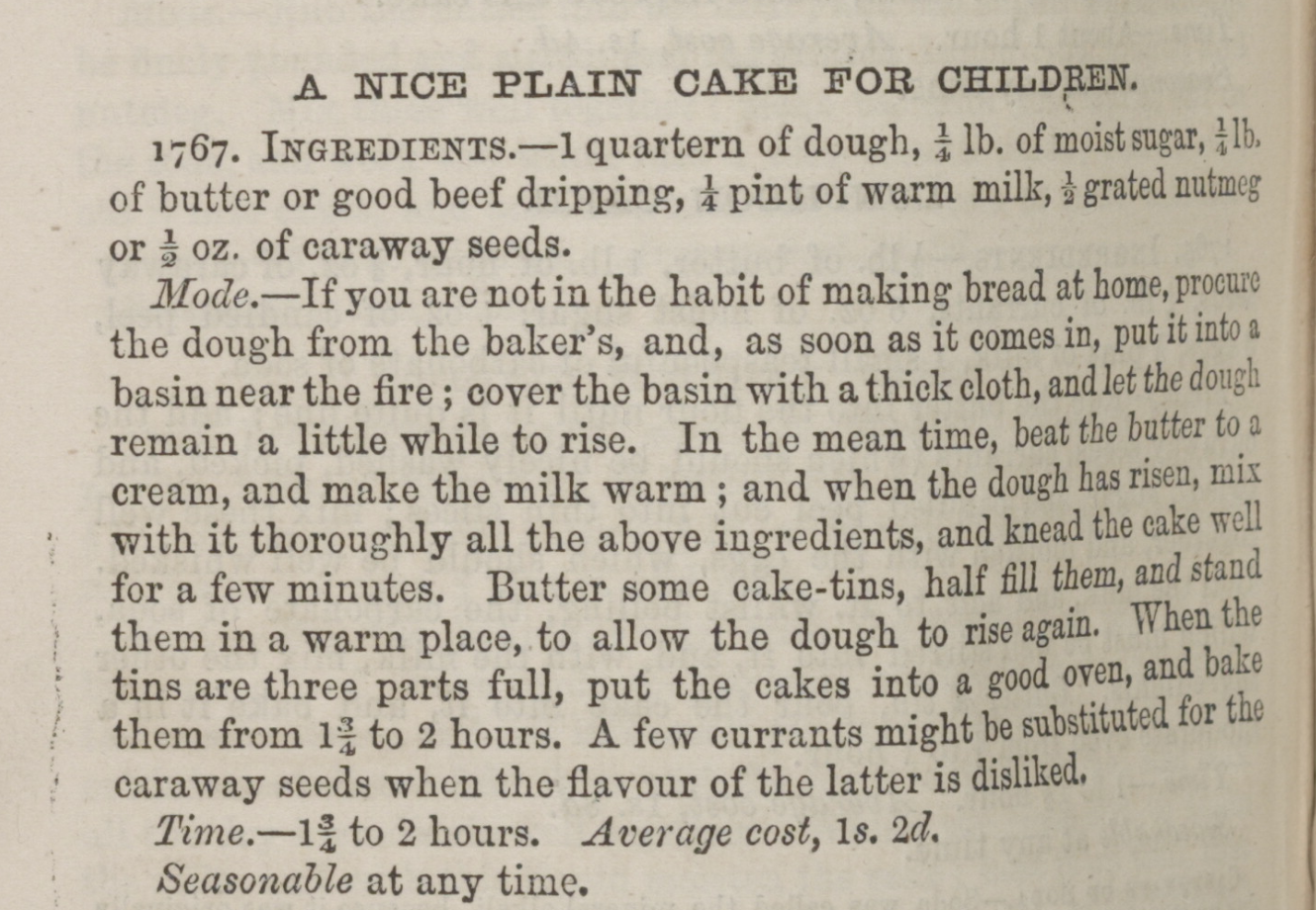 Plain Cake Children Recipe_Beeton